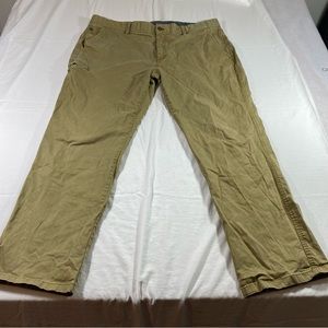 WeatherProof Straight Canvas Pants 42-32 Brown Chinos Men’s Pants pockets Zip